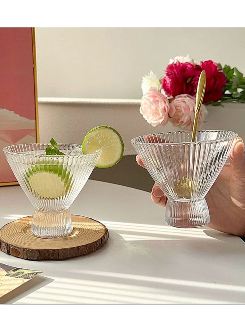 كاسات حلا زجاج بقاعده 3 قطع - Image 2